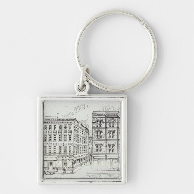 Montgomery East side Clay and Washington Key Ring (Front)