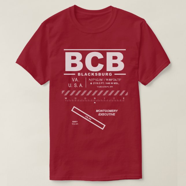 Montgomery Executive Airport BCB T-Shirt (Design Front)