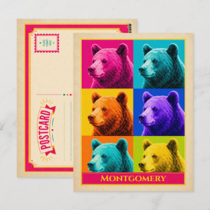 Montgomery Postcard Alabama Black Bear Vintage