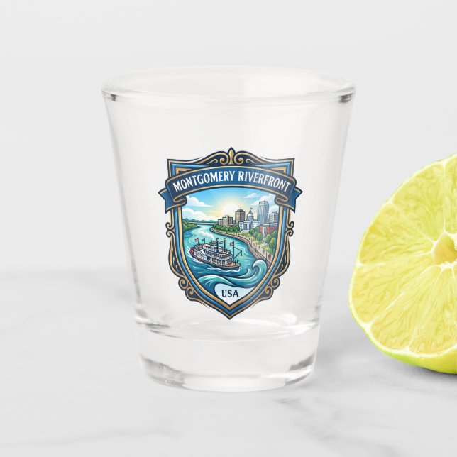 Montgomery Riverfront USA Shot Glass (Front)