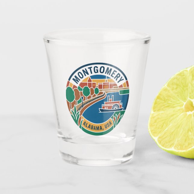 Montgomery Riverfront USA Shot Glass (Front)