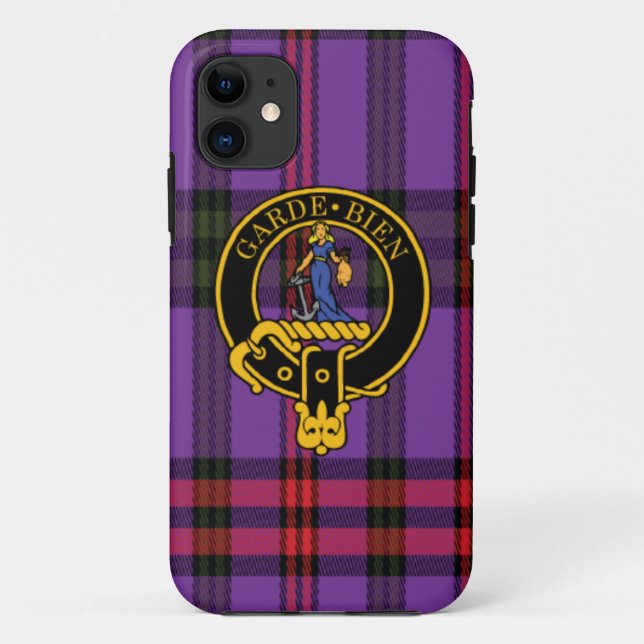 Montgomery Scottish Crest and Tartan iPhone 5/5S Case-Mate iPhone Case (Back)