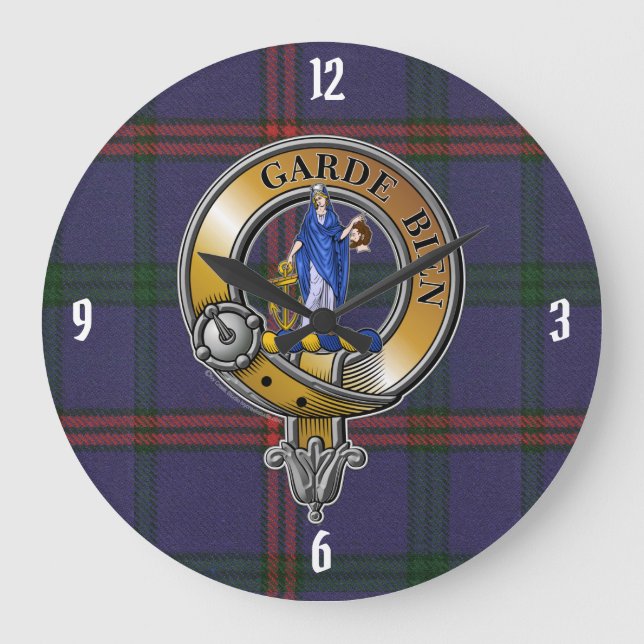 Montgomery Tartan & Badge Large Clock (Front)