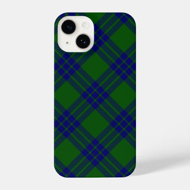 Montgomery tartan green blue plaid iPhone case (Back)
