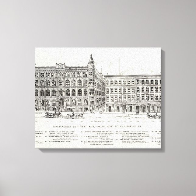 Montgomery West side Pine and California Canvas Print (Front)