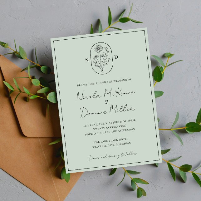 Month Flower | April | Fully Customise Wedding Invitation (Creator Uploaded)