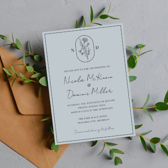 Month Flower | January | Fully Customise Wedding Invitation (Creator Uploaded)