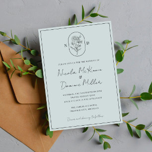 Month Flower   June   Fully Customise Wedding Invitation