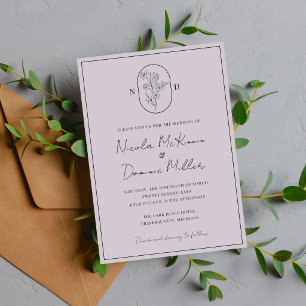Month Flower   March   Fully Customise Wedding Invitation