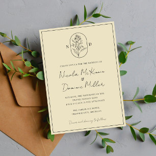 Month Flower May Fully Customize Wedding Invitation