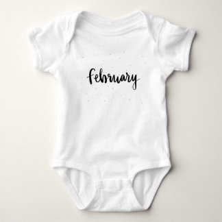 Month of February Baby Body Suit Bodysuit