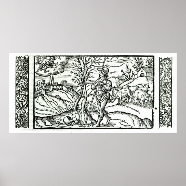 Month of January from a Shepherds calendar Poster (Front)