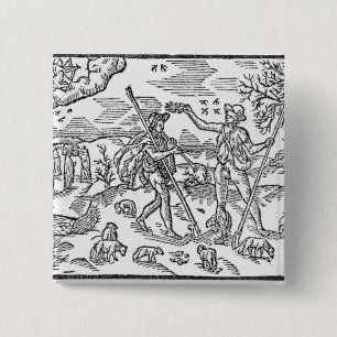 Month of September 'The Shepheardes Calender' 15 Cm Square Badge