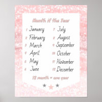 Month of the year learning pink