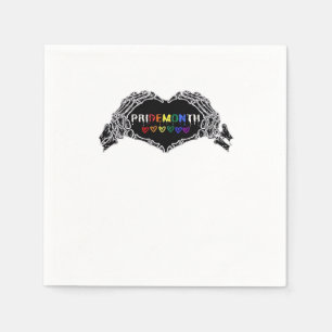 Month Skeleton Heart Hands LGBTQIA  Napkin