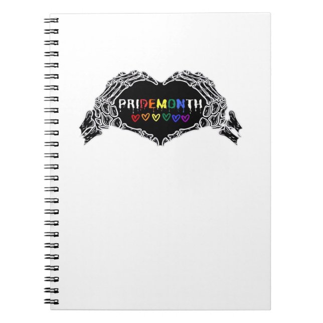 Month Skeleton Heart Hands LGBTQIA  Notebook (Front)