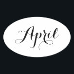 Month Stickers: April Oval Sticker<br><div class="desc">Enjoy these monthly Bullet Journal stickers in Esperanto.

Feel free to customise this item using the options.  Peace!</div>