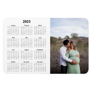 Monthly 2023 Calendar Magnet with Photo