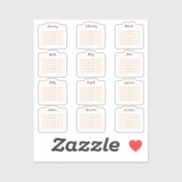 Monthly calendar Sheet