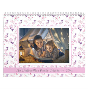 Monthly Custom Photo Pastel Floral Pattern 2022 Calendar