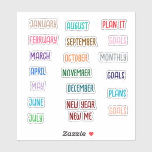 Monthly Decorative Customisable Planner Stickers