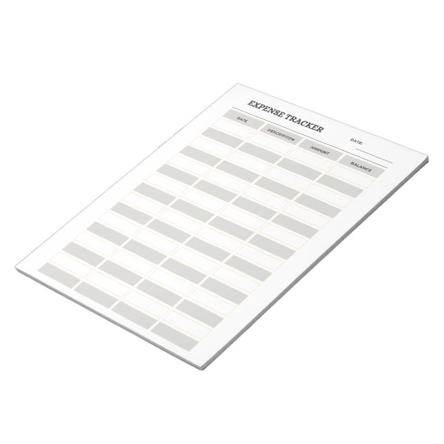 Monthly Expense Tracker  Notepad (Angled)