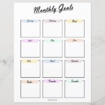 Monthly Goals Planner
