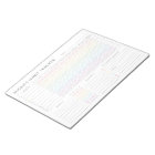 Monthly Habit Tracker - Rainbow Minimalist Notepad