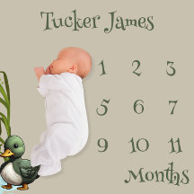 Monthly Milestone Duck Baby Blanket