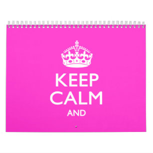 Monthly Personalised 2025 KEEP CALM AND Your Text Calendar