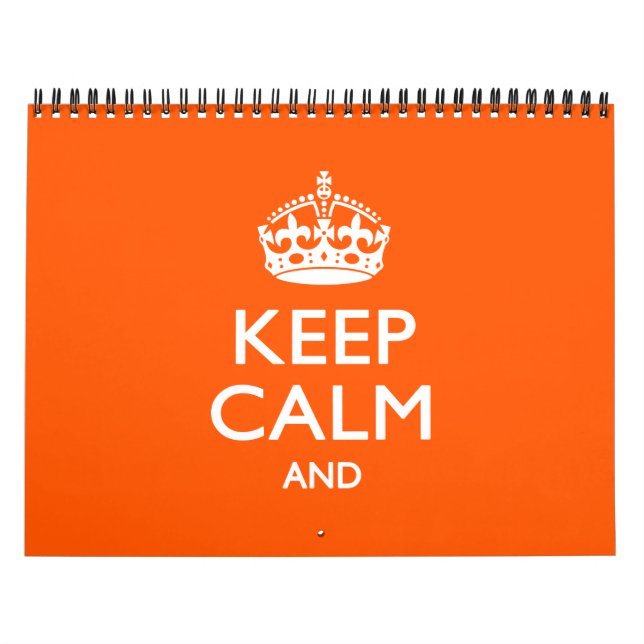 Monthly Personalised KEEP CALM 2025 Your Text Calendar (Cover)