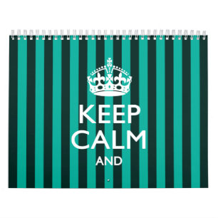 Monthly Personalised KEEP CALM Your Text Stripes Calendar