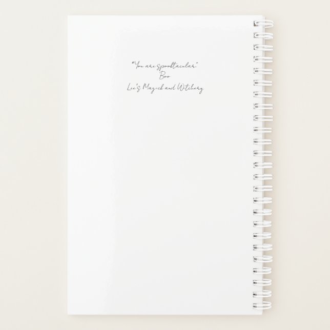 Monthly Planner (Boo) (Back)