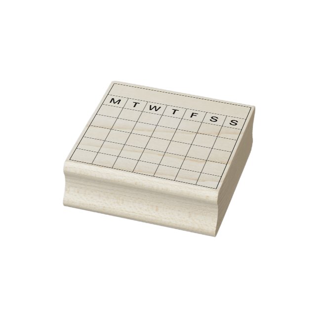 Monthly Scheduler Calendar Grid Tracker Bujo Rubber Stamp (Stamp)