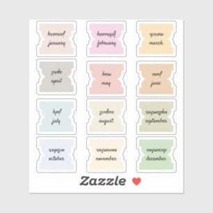 Monthly Script Index Tabs Journal Divider Marks 