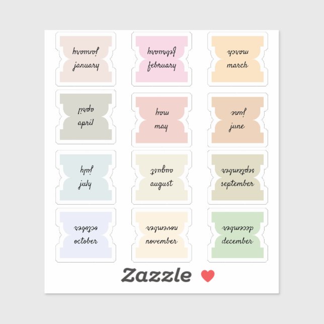 Monthly Script Index Tabs Journal Divider Marks  (Sheet)