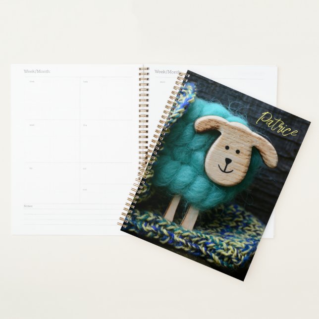 Monthly Sheep Knitting Logbook Calendar Notebook Planner (Display)