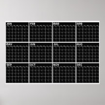 Monthly Undated Minimalist Wall Planner Calendar