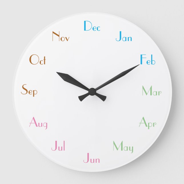 Months Large Clock (Front)