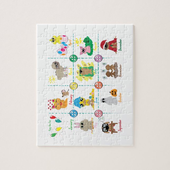 Months of the Year Jigsaw Puzzle (Vertical)