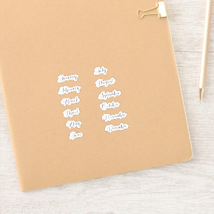 Months of the Year Sticker Set Curvy