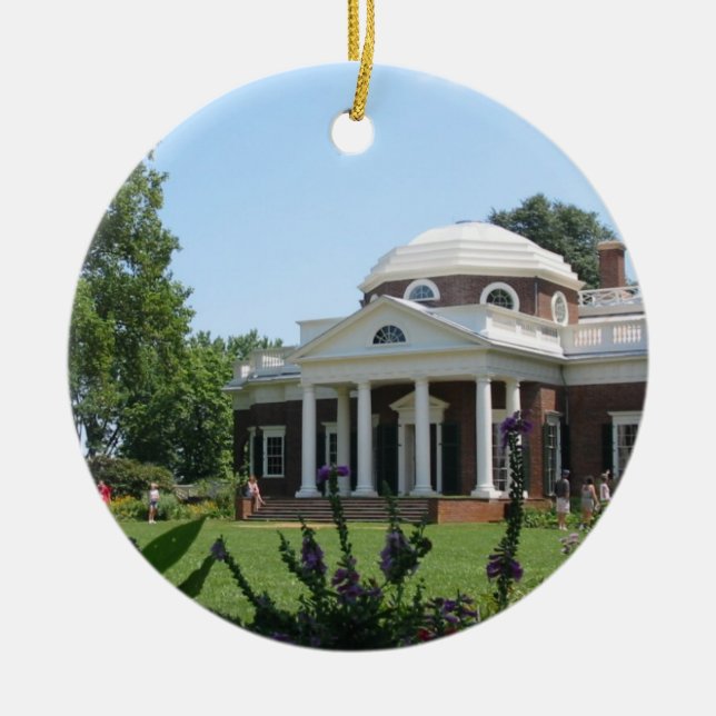 Monticello Christmas Ornament (Front)