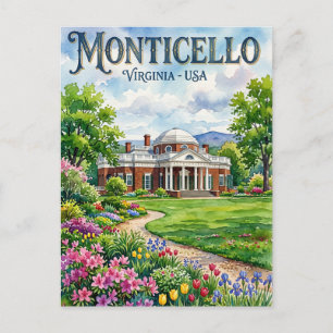 Monticello USA Postcard