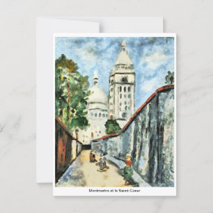 Montmartre and the Sacré-Coeur in light Postcard