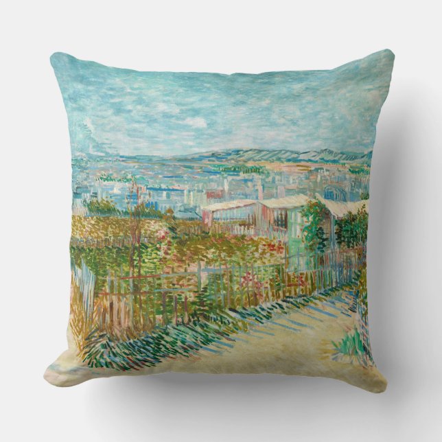 Montmartre, Behind the Moulin de la Galette, Paris Cushion (Front)