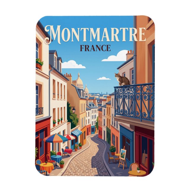 Montmartre France Magnet (Vertical)