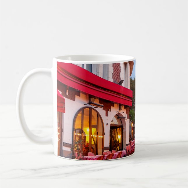 Montmartre in Paris, France Old Street Cafe  Coffee Mug (Left)