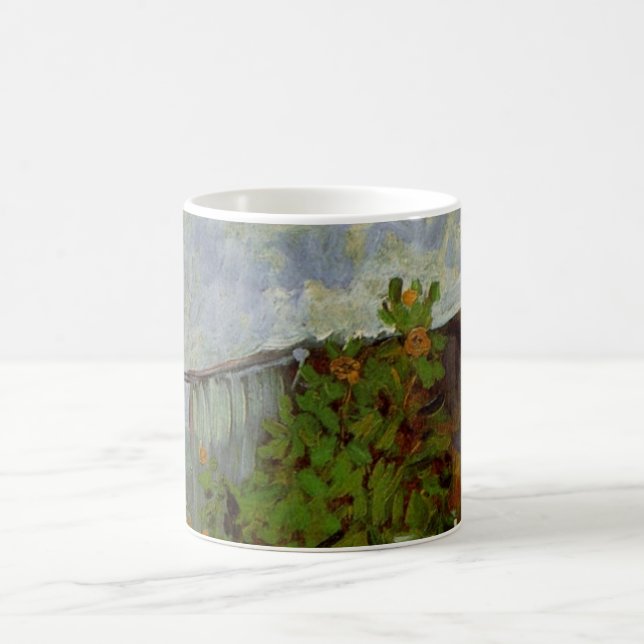 Montmartre Path and Sunflowers by Vincent van Gogh Coffee Mug (Center)
