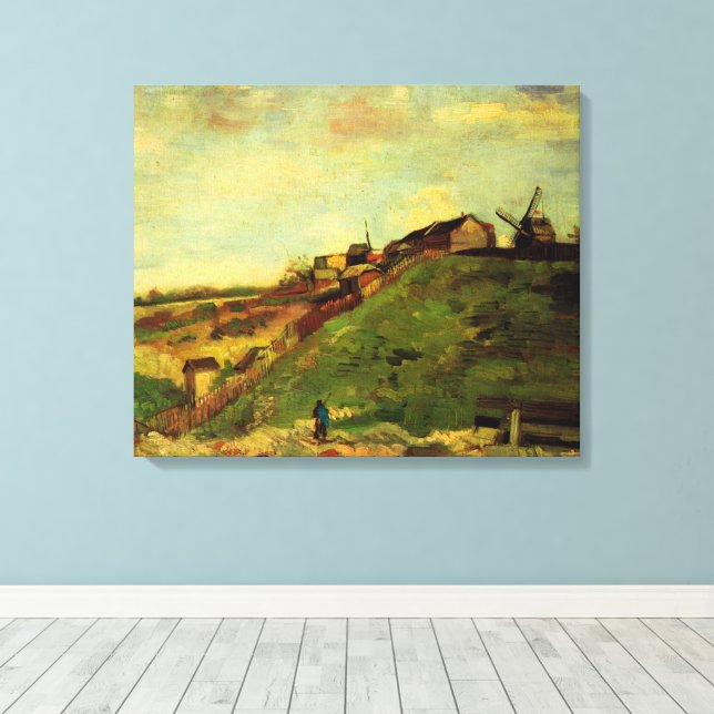 Montmartre: Quarry, the Mills by Vincent van Gogh Canvas Print (Insitu(Wood Floor))