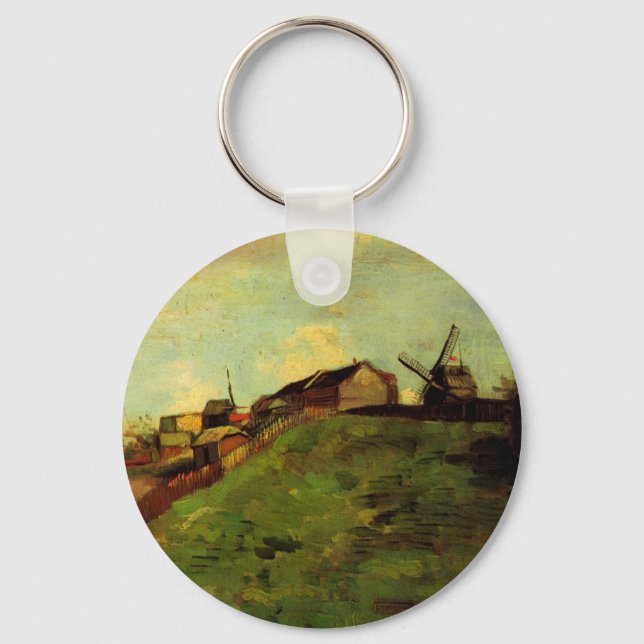 Montmartre: Quarry, the Mills by Vincent van Gogh Key Ring (Front)